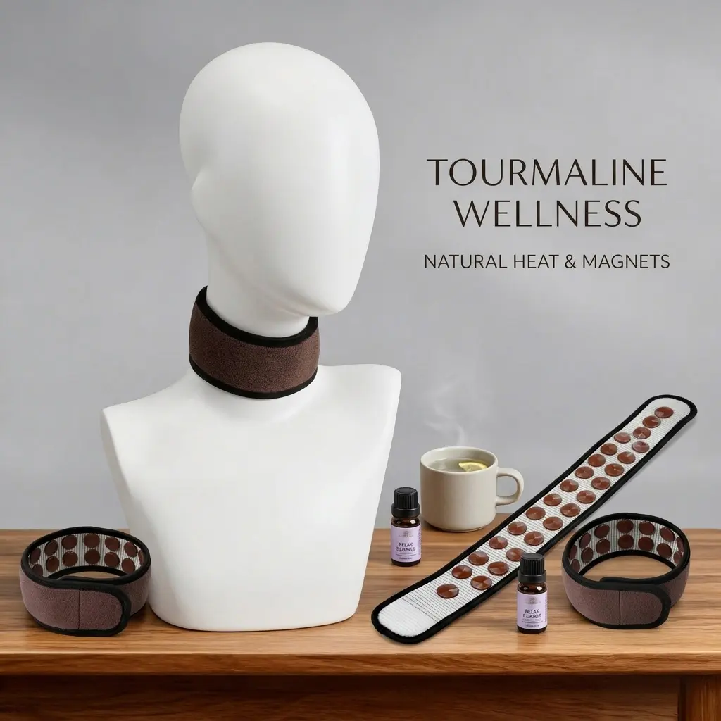 Professional Tourmaline Self-Heating Neck Wrap with magnetic therapy points for cervical pain relief