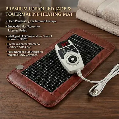 Detailed cross-section view and safety test showing the materials: high-quality stone, durable leather, and the flame-retardant cotton layer resisting ignition from a small lighter flame