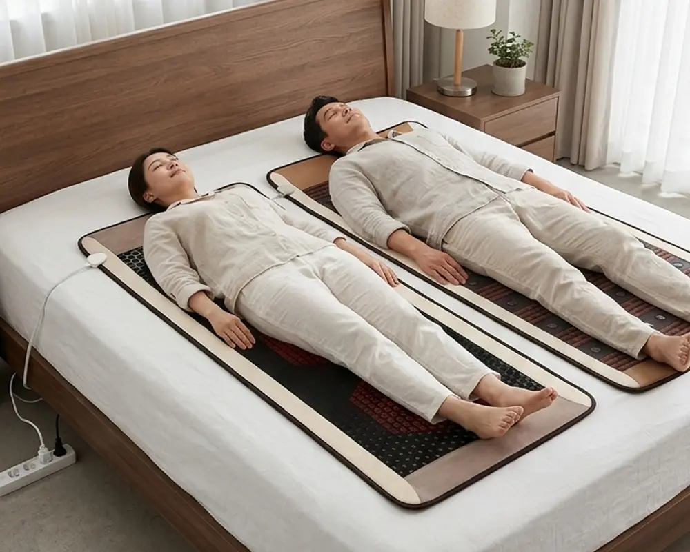 tourmaline jade heating mat far infrared full body sleep therapy.webp