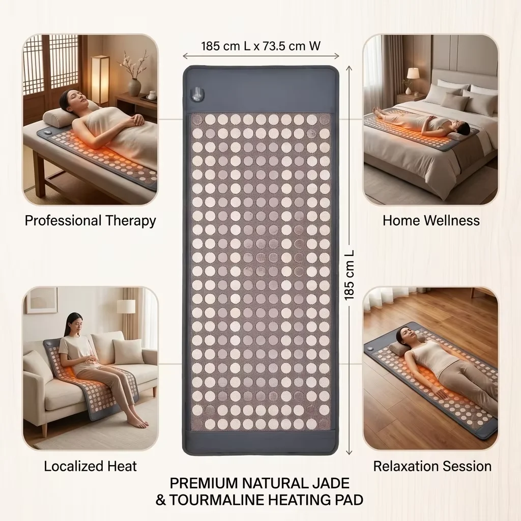 Jade Mat Pain Relief Tourmaline front view for B2B buyers