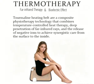 Heated Seat Cushion Pain Relief Tourmaline detail view and export packaging